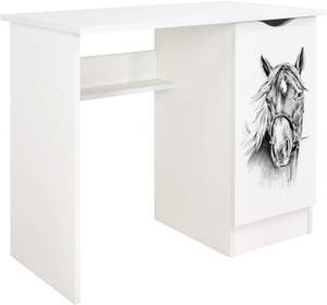 Bureau blanc ROMA - Cheval Bois manufacturé - 50 x 77 x 90 cm