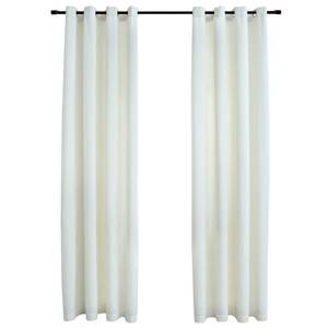 Rideau(lot de 2) 299471 Blanc crème - Hauteur : 245 cm