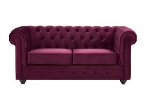 Sofa CHESTERFIELD Bordeaux - Tiefe: 168 cm