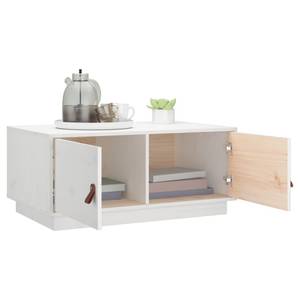 Couchtisch D794 Weiß - Massivholz - 50 x 35 x 80 cm