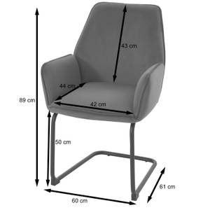 Freischwinger G67 (6er-Set) Anthrazit