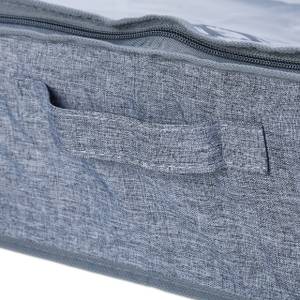 Unterbettkommode im 3er Set Grau - Kunststoff - Textil - 100 x 14 x 45 cm