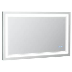 Badezimmerspiegel 834-389V90 Silber - Glas - 60 x 4 x 100 cm