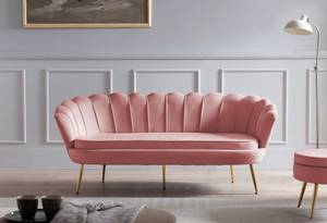 Muschelsofa Nikolaevo Pink - Textil - 180 x 78 x 76 cm