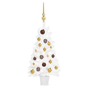 Sapin de noël artificiel Bronze - Doré - Blanc - 50 x 90 x 50 cm