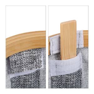 Aufbewahrungskorb Stoff grau Braun - Grau - Bambus - Textil - 33 x 25 x 33 cm