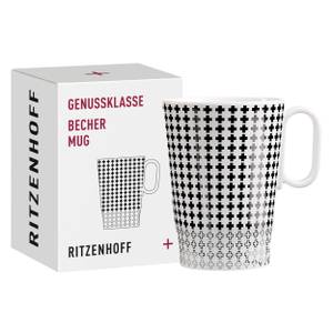 Kaffeetasse Genussklasse #5 Weiß - Porzellan - 8 x 11 x 8 cm