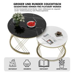 Couchtisch MARBEve (2er Set) Schwarz