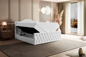 Boxspringbett VILA-1-Z Hochglanz Weiß - Breite: 160 cm - H4