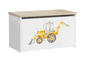 Spielzeugtruhe DARIA 2 Bagger Orange - Holzwerkstoff - 73 x 42 x 40 cm