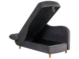 Chaise longue MERI Gris foncé - Gris - Chêne clair - Accoudoir monté à droite (vu de face)