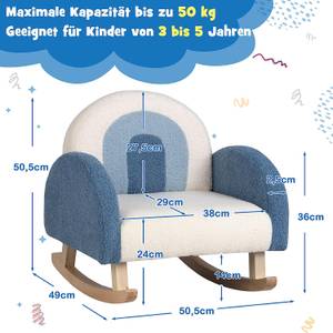 Kindersofa Kinder Schaukelstuhl HV10298 Blau - Textil - 49 x 51 x 51 cm