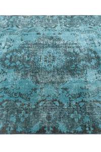 Tapis Ultra Vintage DCCCXIX Bleu - Textile - 168 x 1 x 272 cm