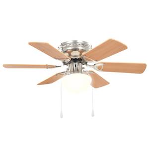 Ventilateur de plafond 295767 Marron - Bois manufacturé - Métal - 82 x 29 x 82 cm