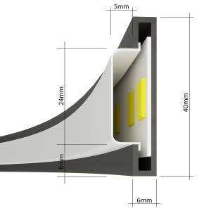 Hängelampe Rio 4000K Grau - Tiefe: 78 cm