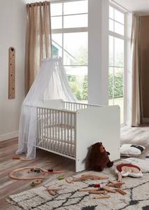 Babyzimmer Aliya 1 (3-teilig) Weiß - Holzwerkstoff