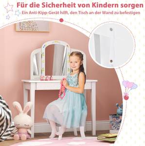 Kinder-Schminktisch HY10187EU-WH Weiß - Holzwerkstoff - 34 x 96 x 70 cm