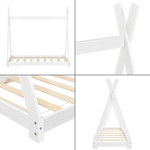 Lit de Tipi Onejda pour Enfant Blanc - 140 x 140 x 70 cm