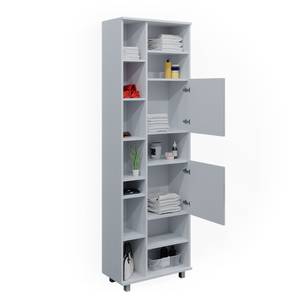 Badschrank Ilias 40135 Weiß - Holzwerkstoff - 60 x 190 x 30 cm