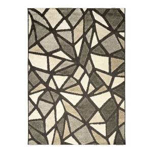 Tapis DEHORS-DEDANS CUBISME Gris - 120 x 170 x 170 cm