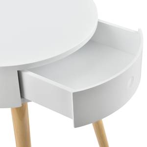 Table de Chevet Aurich Blanc - Bois manufacturé - 38 x 50 x 38 cm