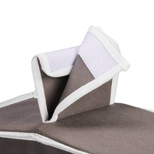 Hängeregal Kleiderschrank 6 Fächer Grau - Weiß - Papier - Textil - 32 x 96 x 31 cm