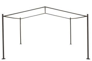 Gartenlaube CERTELI Grau - Metall - 400 x 257 x 400 cm