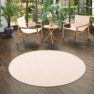 Natur Teppich Wolle Berber Rund Beige - 200 x 200 cm