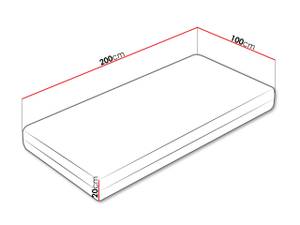 Matratze Hades 100x200x21 Breite: 100 cm