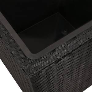 Lit surélevé Noir - Matière plastique - Rotin - 40 x 40 x 40 cm