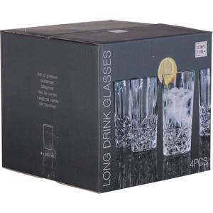 Trinkgläser-Set, 260 ml, 4 Stück Glas - 7 x 13 x 7 cm