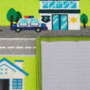 Spielteppich Straße Dorf Blau - Grau - Grün - Kunststoff - Textil - 100 x 1 x 150 cm
