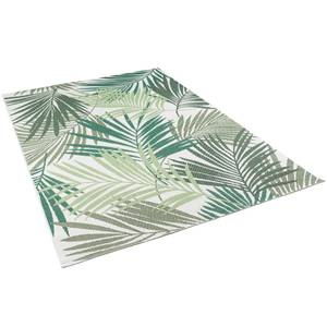 In- und Outdoor Teppich Carpetto Blätter Grün - Textil - 140 x 1 x 200 cm