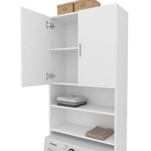 Waschmaschinenschrank Martha 40274 Weiß - Holzwerkstoff - 64 x 190 x 26 cm