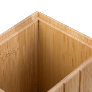 Boîte de rangement bambou couvercle Marron - Bambou - 10 x 12 x 8 cm