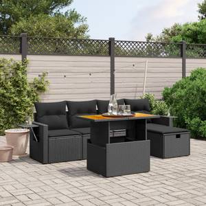 Gartensitzgruppe K4450(6-tlg) Schwarz - Massivholz - 69 x 62 x 55 cm