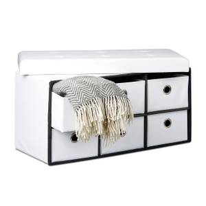 Banc de rangement tabouret coffre Blanc