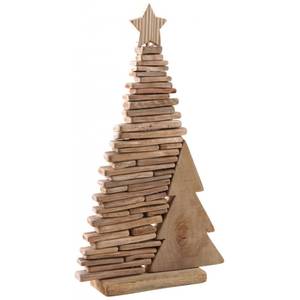 Dekorativer Weihnachtsbaum aus Treibholz Massivholz - 29 x 50 x 9 cm