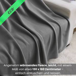 Fleecedecke eco-line 100% recycelt Grau