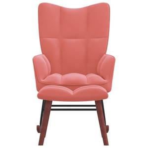 chaise à bascule avec tabouret 3011660-2 Rose foncé