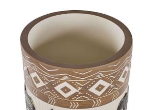 Cache-pot d'extérieur ACHILIO Beige - Noir - Marron - Doré - Métal - 30 x 55 x 30 cm