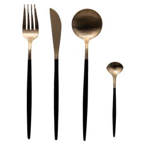 Besteck-Set IDA für 6 Personen, Inox Gold - Metall - 7 x 28 x 17 cm