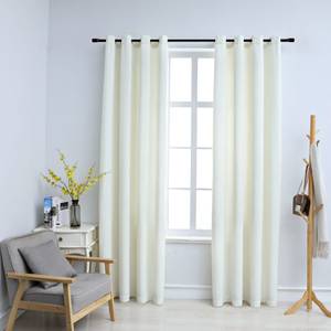 Rideau(lot de 2) 299471 Blanc crème - Hauteur : 245 cm