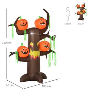 Halloween Spukbaum 830-118 Braun - Textil - 80 x 240 x 180 cm