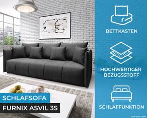 Sofa ASVIL 3-Sitze Enjoy 25 Grau