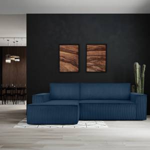 Links Ecksofa NAPI Marineblau - Armlehne beidseitig montierbar - Ecke davorstehend links - Ottomane davorstehend links