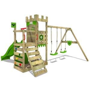 Spielturm Bold Baron mit Doppelschaukel Dunkelgrün