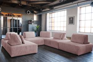 Modulsofa WIOLO SOFT 6 Module 6 Kissen Pink