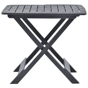 Table de jardin Anthracite 126 x 76 x 72 cm Plastique vidaXL