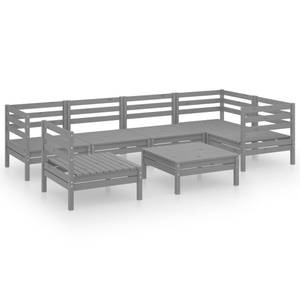 Garten-Lounge-Set Grau - Massivholz - Holzart/Dekor - 64 x 29 x 64 cm